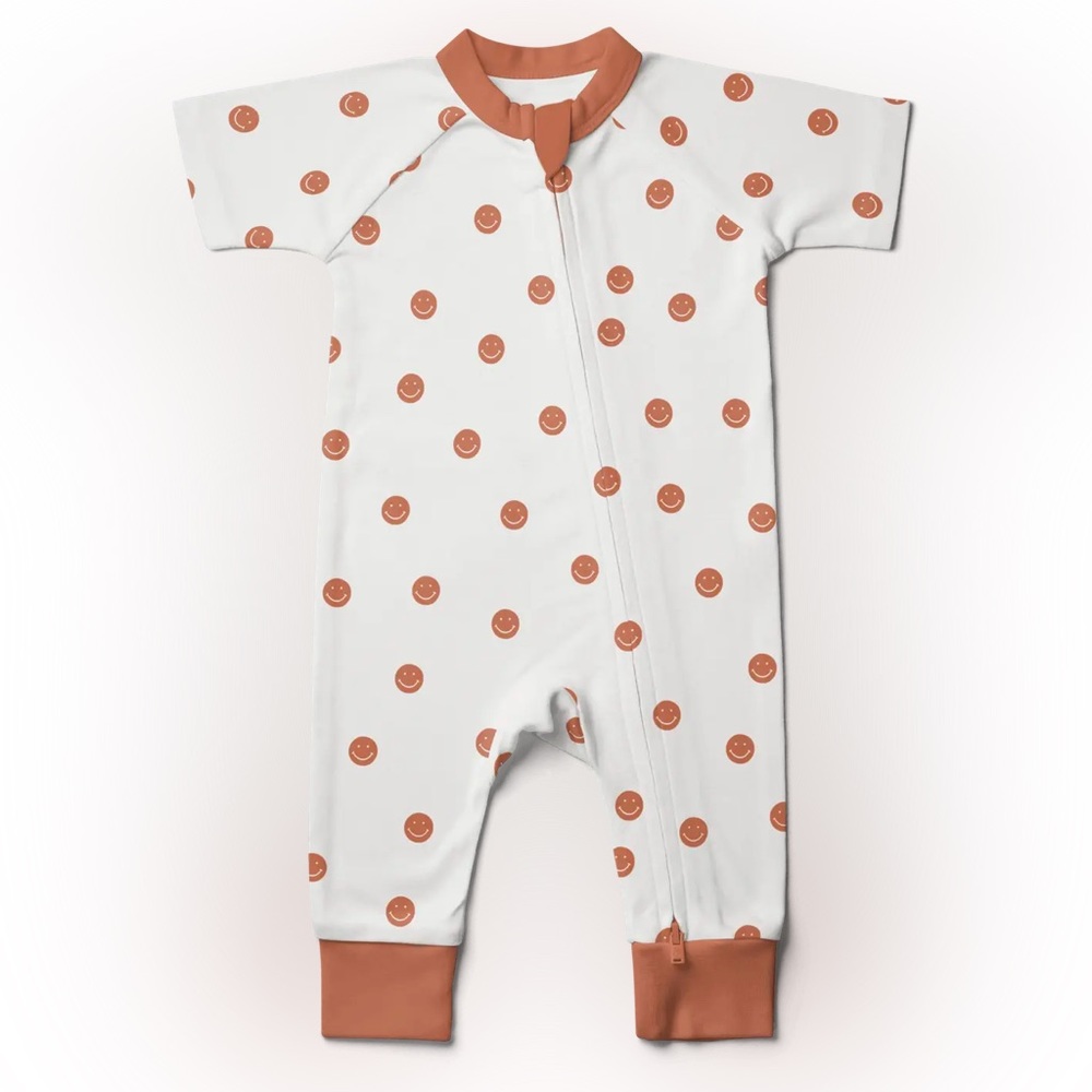 Goumi happy dot short sleeve romper bamboo/organic cotton